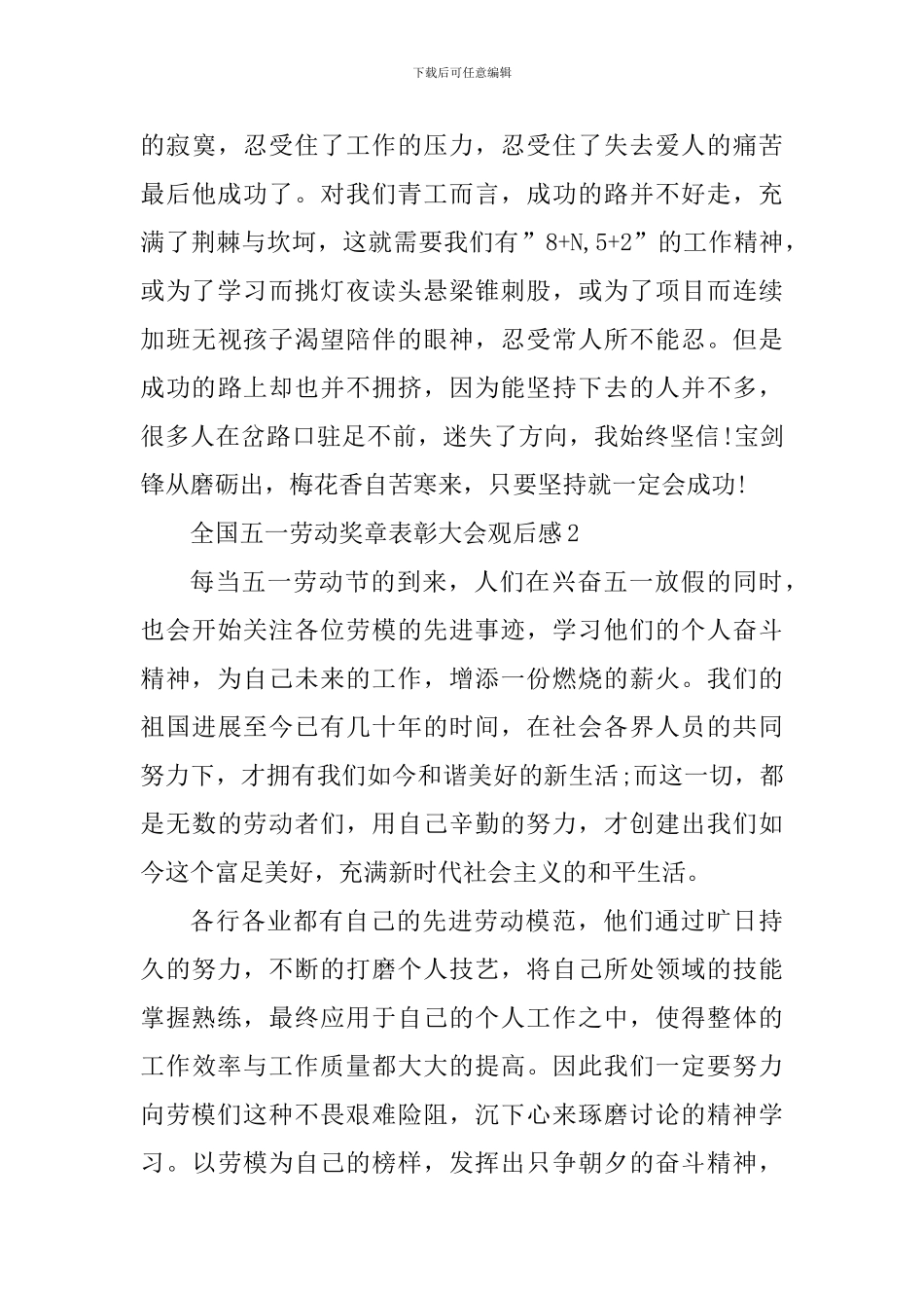 2024五一劳动奖章表彰大会观后感_第3页