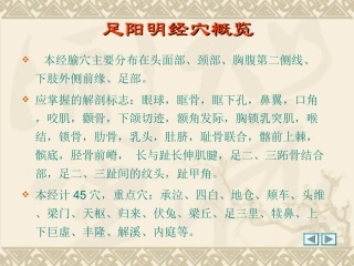 经络腧穴各论--足六经穴