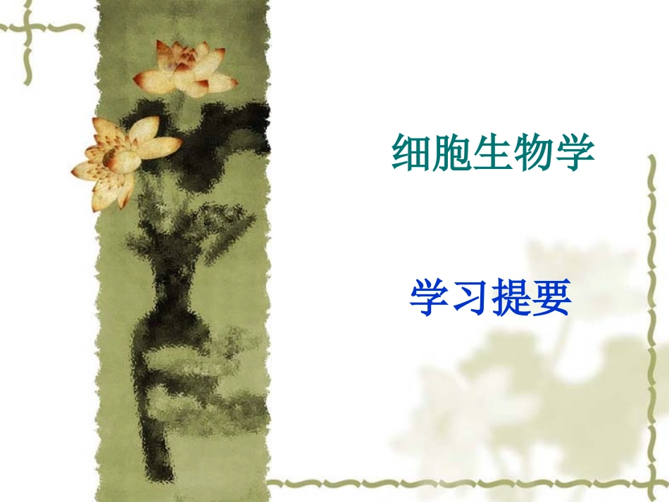 细胞生物学提要_第1页