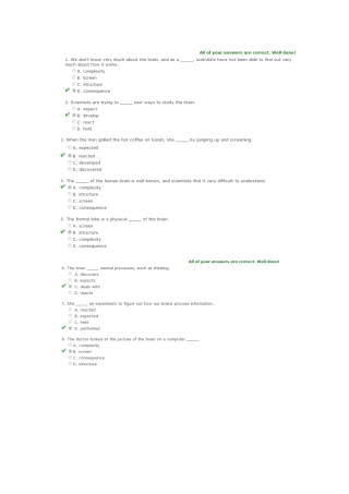 答案：朗文交互英语AcademicConnections3Unit1BiologyBrainsandGender