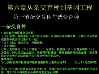 第六章从杂交育种到基因工程