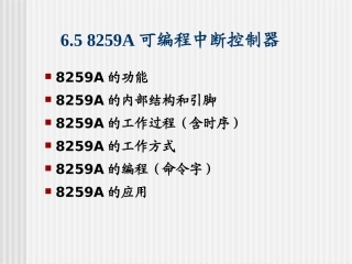 第六章 输入输出和中断技术