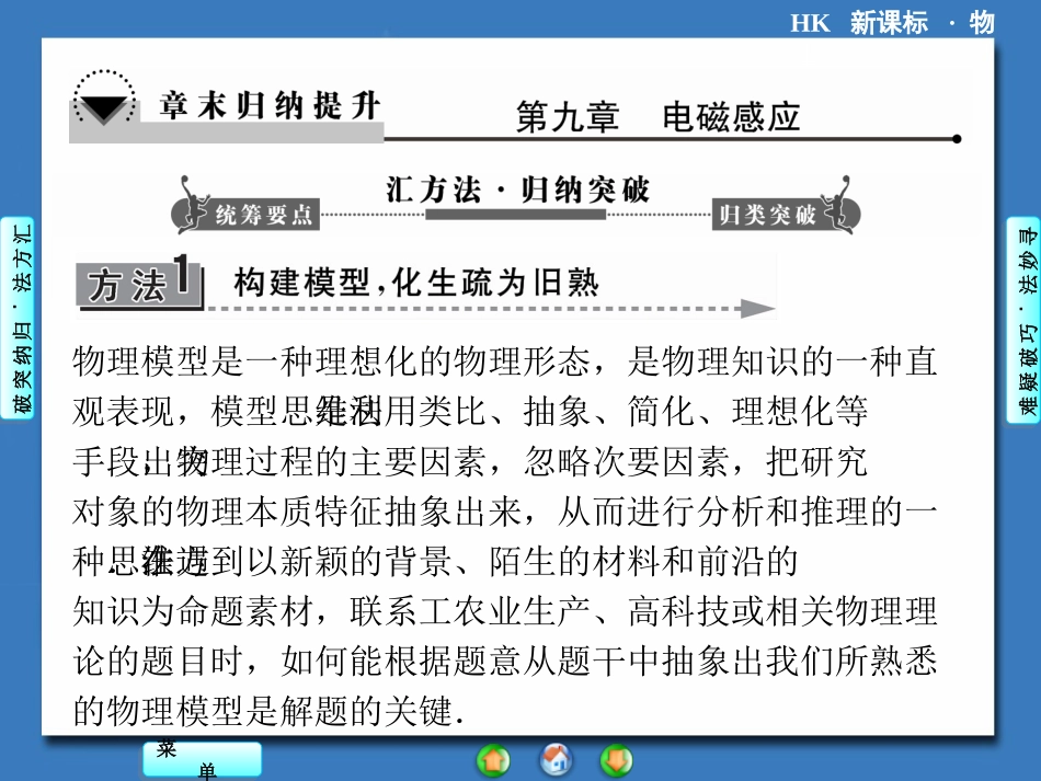 第九章  电磁感应 章末归纳提升_第1页