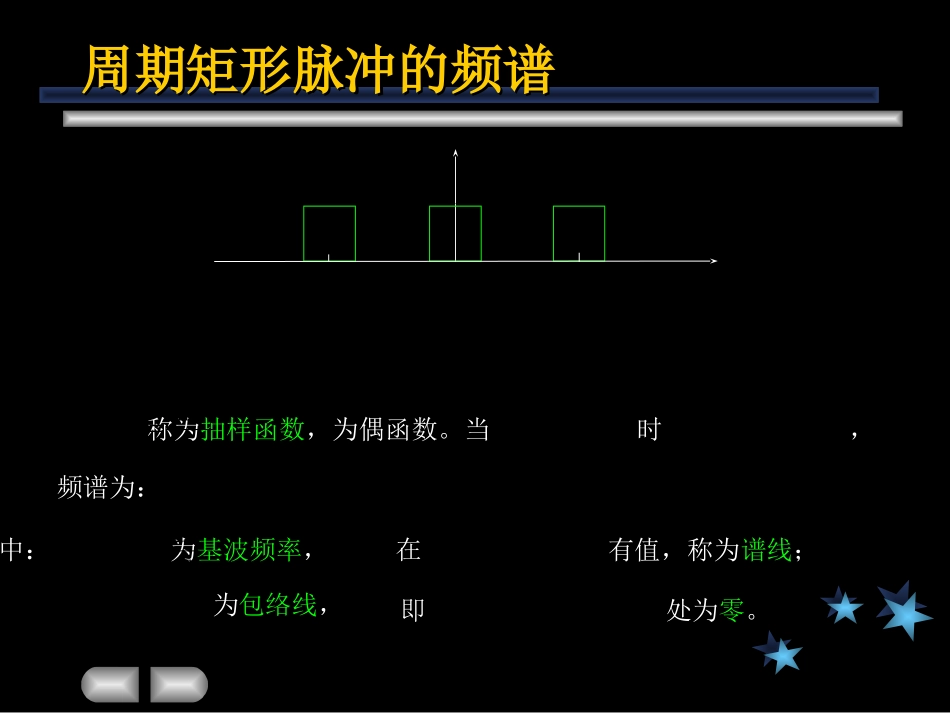 第三章周期矩形脉冲的频谱_第1页