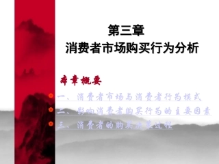 第三章__消费者市场购买行为分析