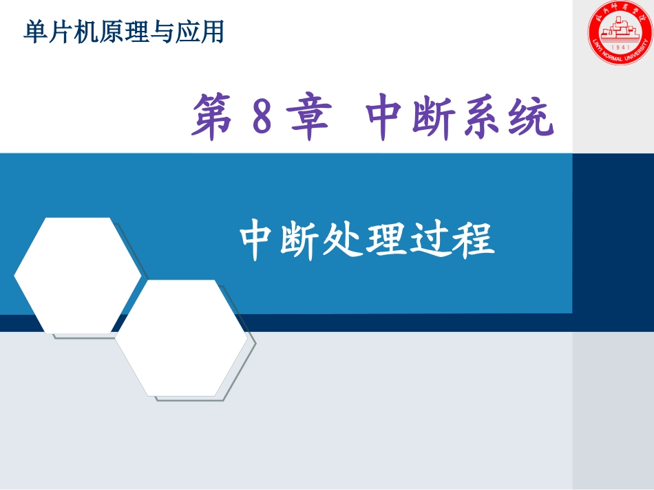 第8章中断系统-4(中断请求的撤消外部中断扩充)_第1页