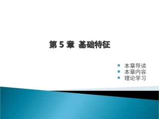 第5章 基础特征(修正2)