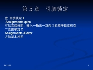 第5章  引脚锁定