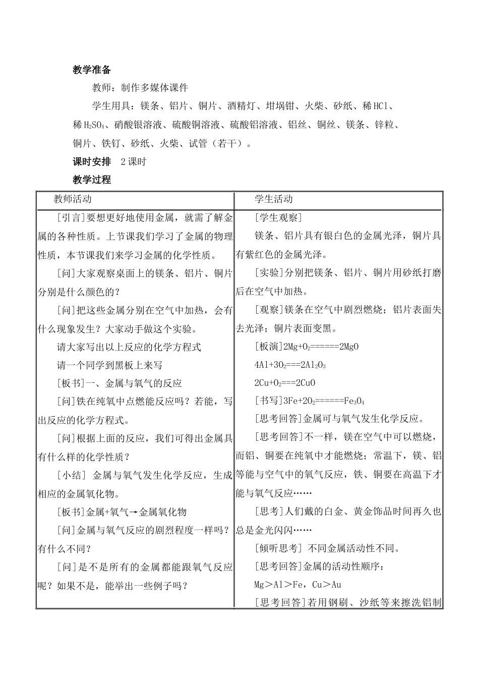 课题2---金属的化学性质_第2页