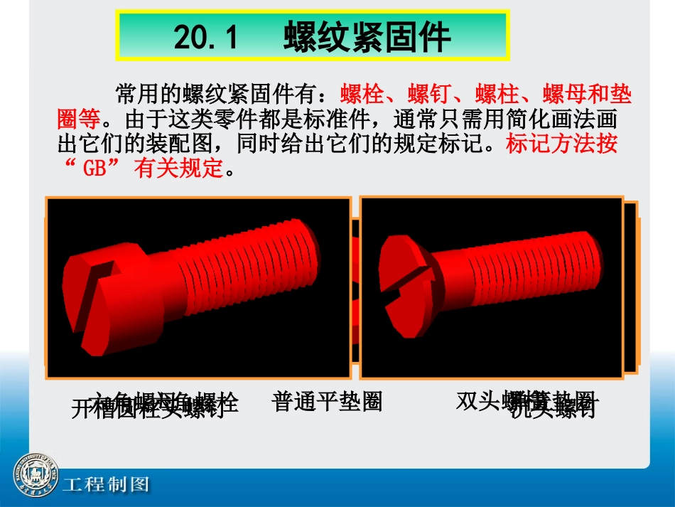 第20讲 螺纹紧固件及其装配图_第2页