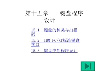 第14章 键盘程序设计