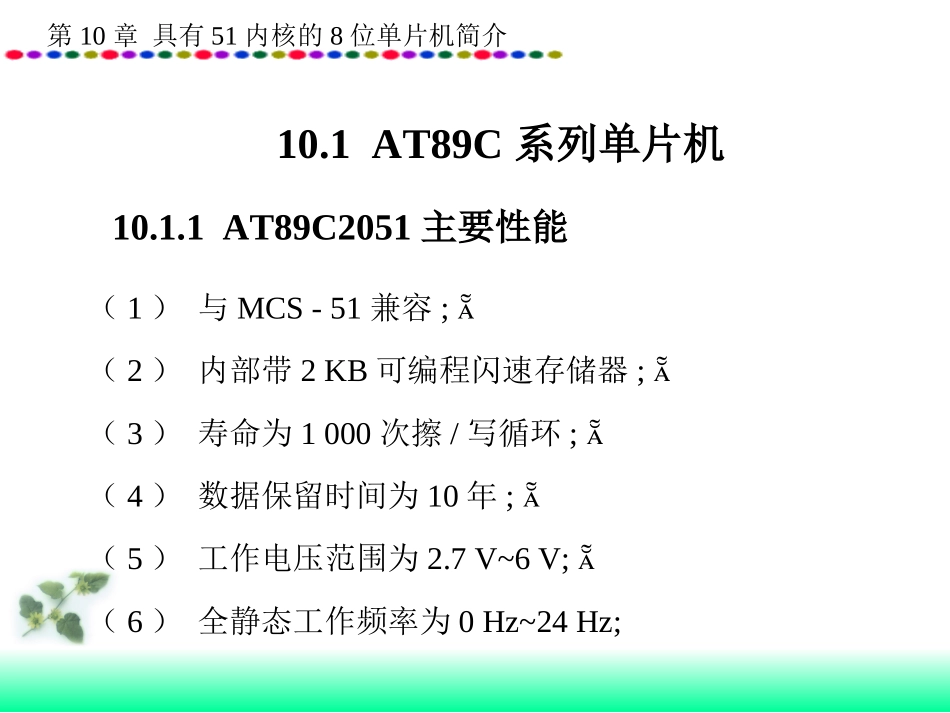 第10章具有51内核的8位单片机简介_第2页