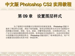 第09章 设置图层样式
