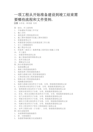 竣工结束文件资料