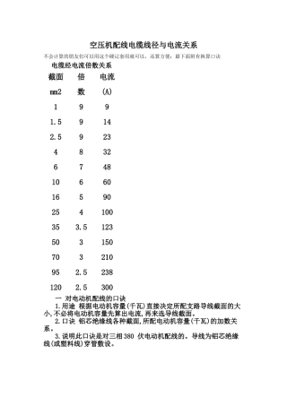 空压机配线原则很实用的套用方法