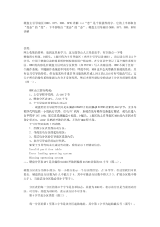 硬盘主引导扇区(MBR、DPT、DBR、BPB)详解