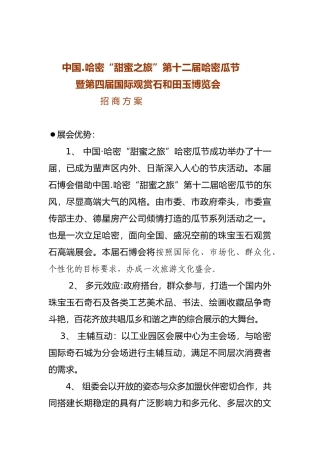 石展招商方案2015年6月9日