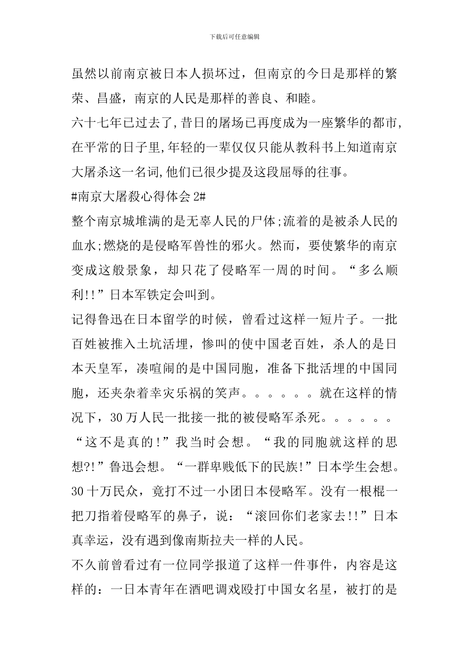 南京大屠杀心得体会_第2页