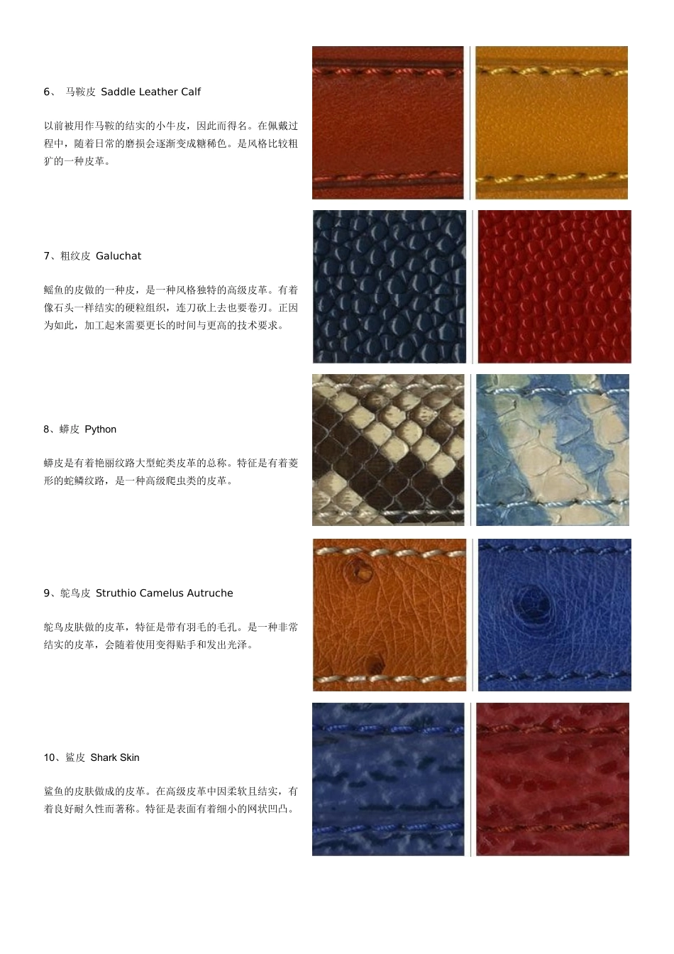 皮表带材料大全_第2页