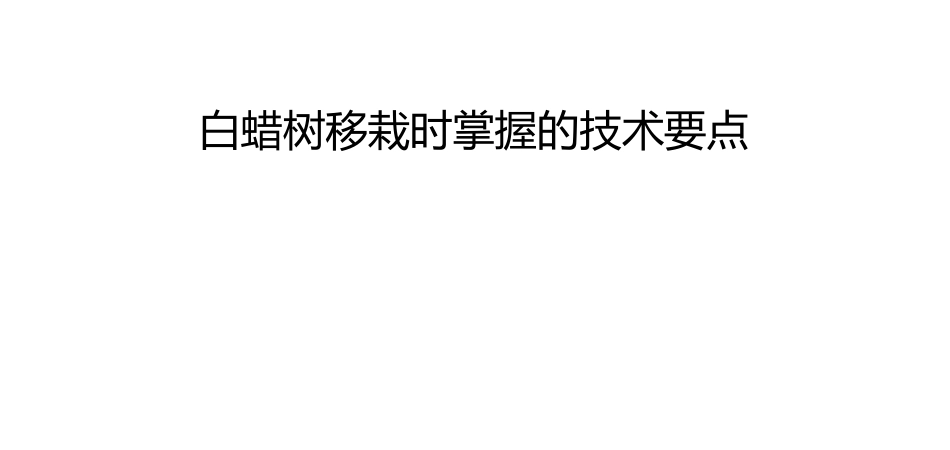 白蜡树移栽时掌握的技术要点_第1页