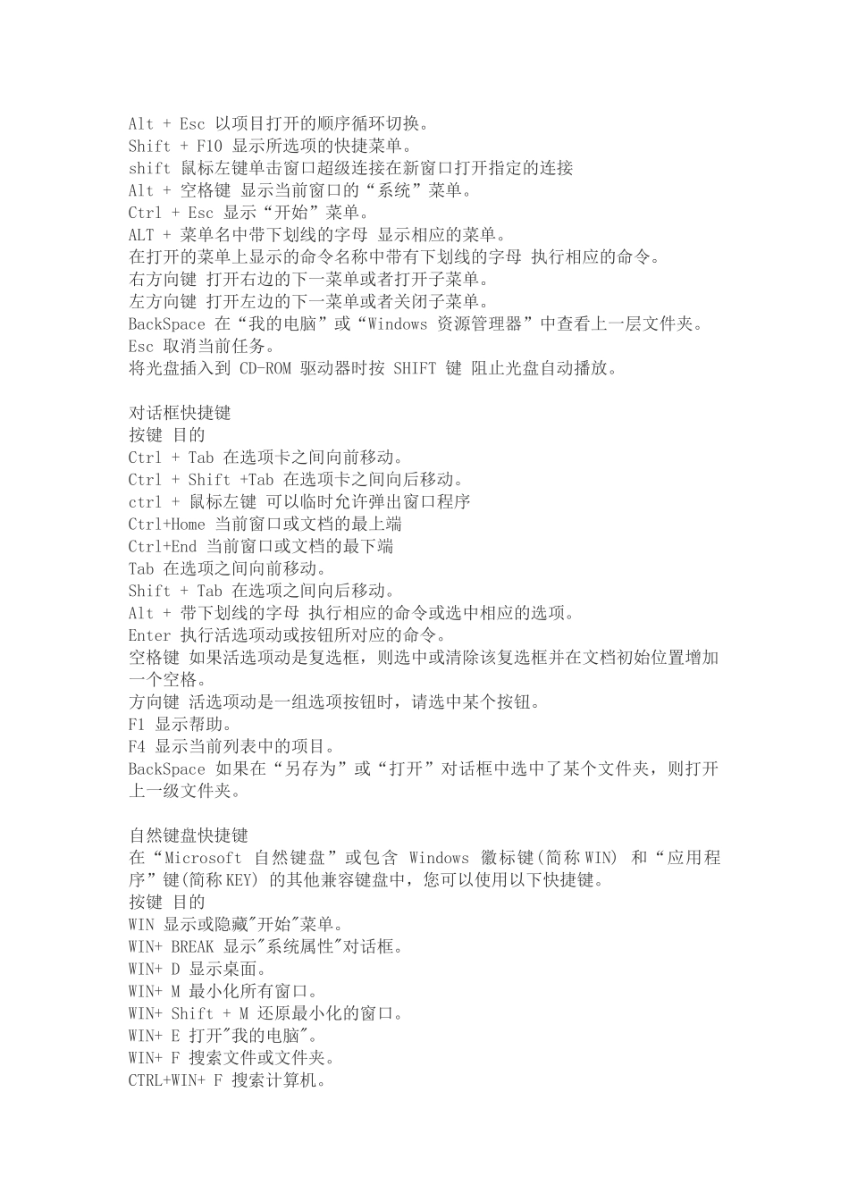 电脑键盘各键功能及各组合键功能常识_第3页