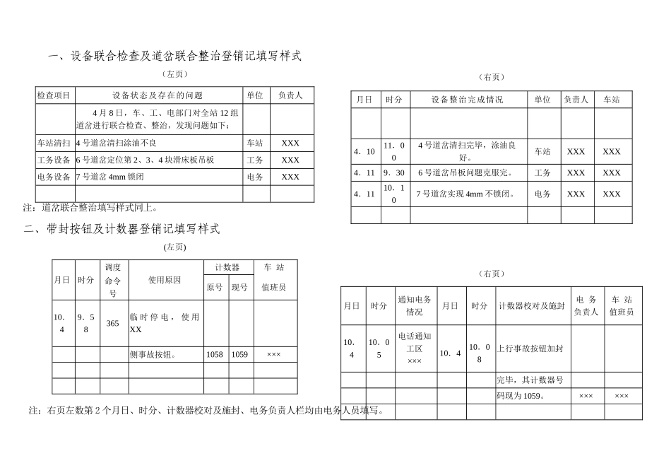 电务登销记样式_第1页
