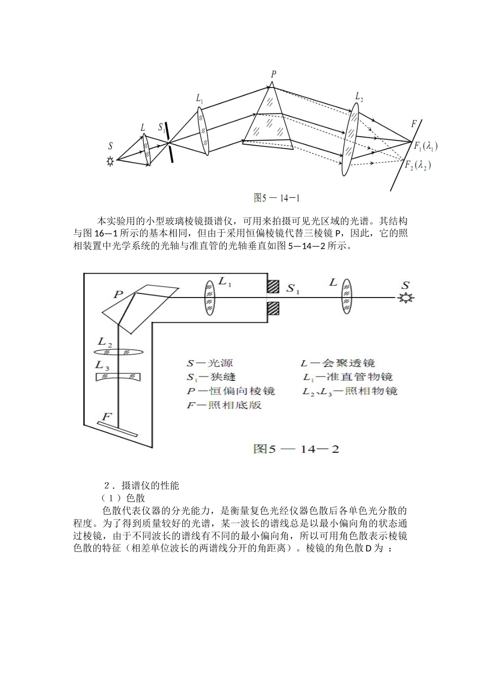 用小型棱镜摄谱仪测定光波波长(完整)_第2页