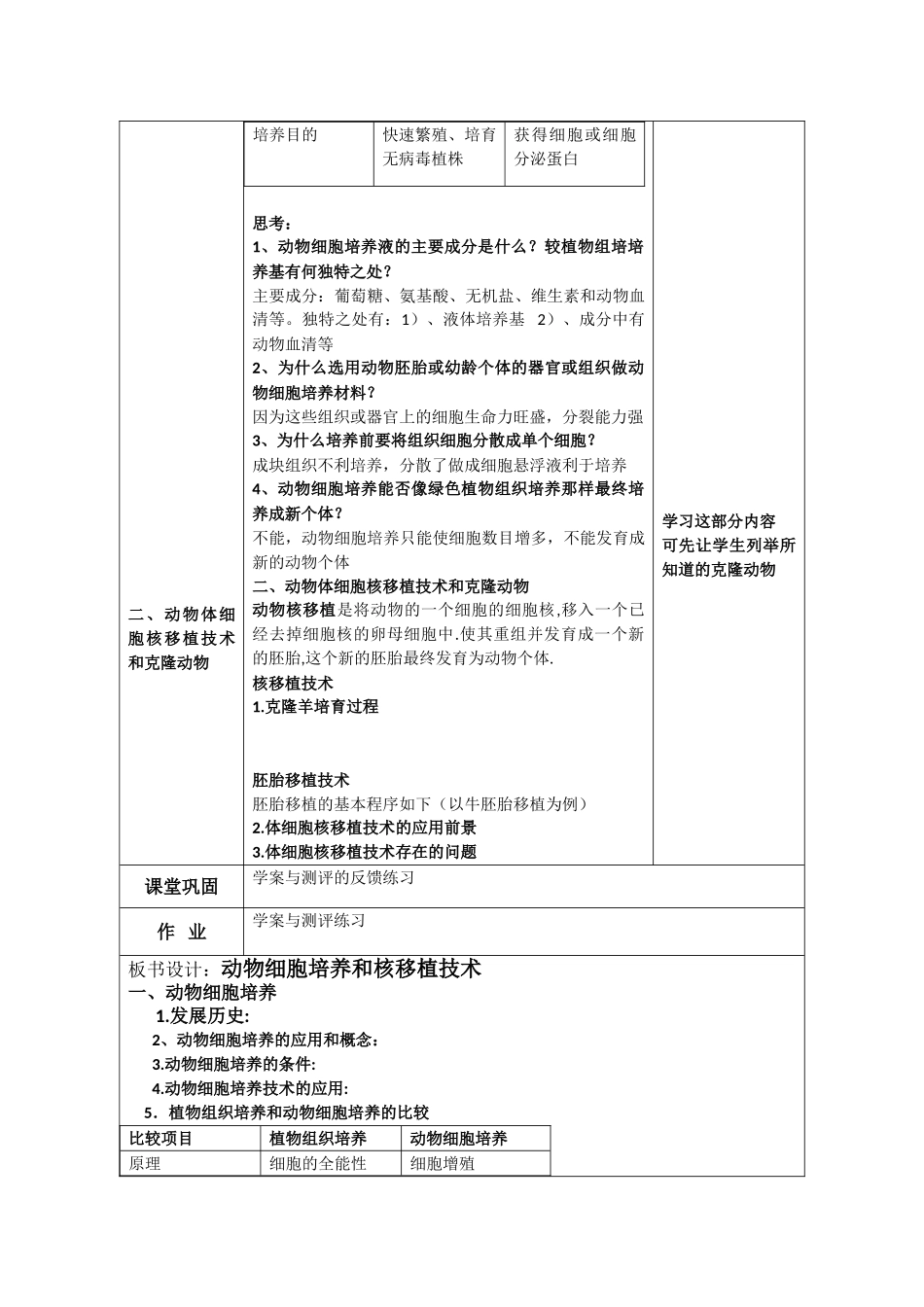 生物：2.2.1《动物细胞培养和核移植技术》教案(2)(新人教版选修3)_第3页