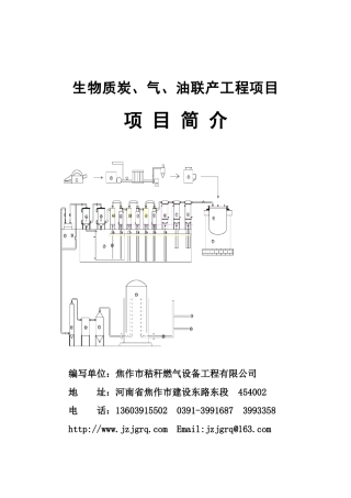 生物质炭气油联产工程项目简介