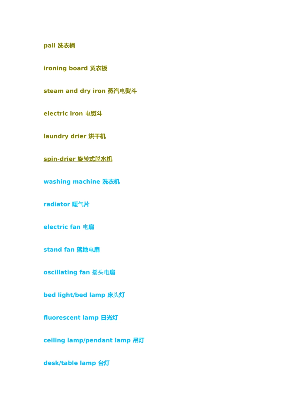 生活用品的单词_第3页