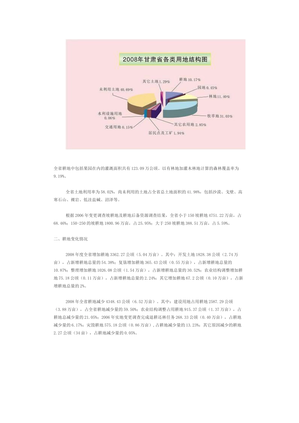 甘肃省土地资源概况_第2页