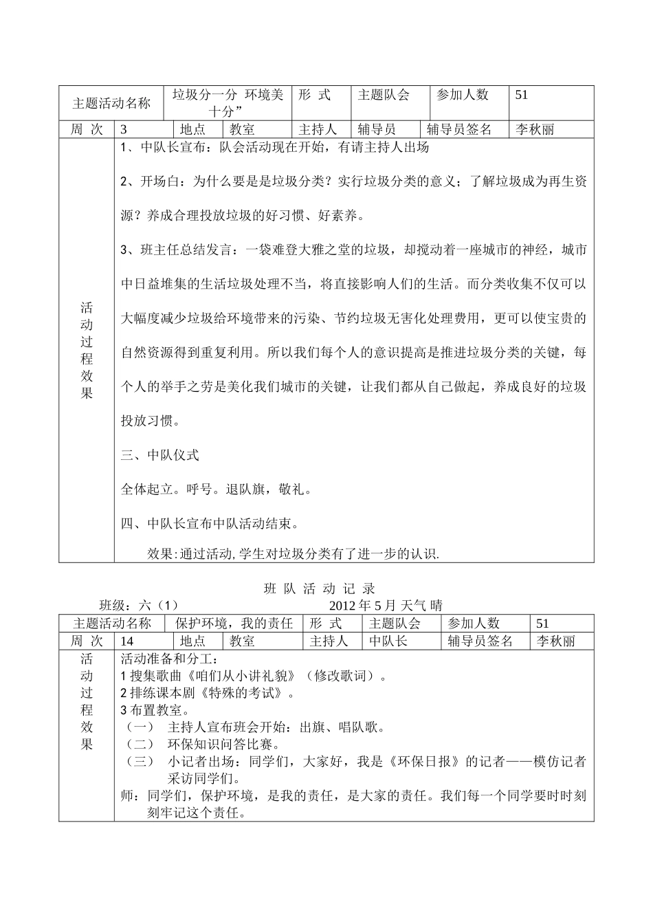 班队活动记录_第2页