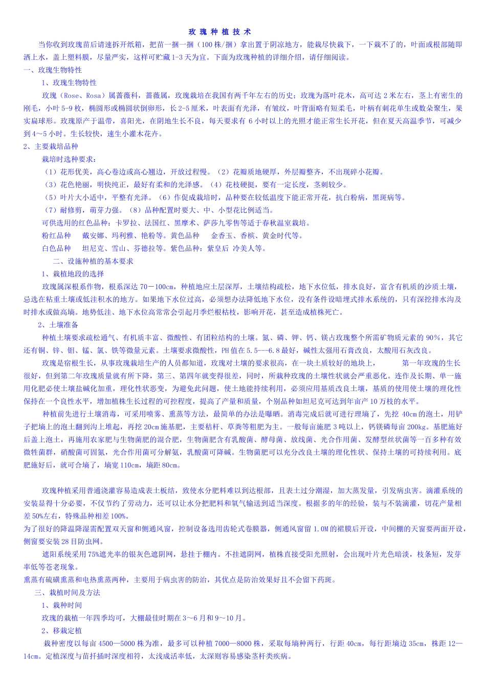 玫 瑰 苗要怎样种植？_第1页