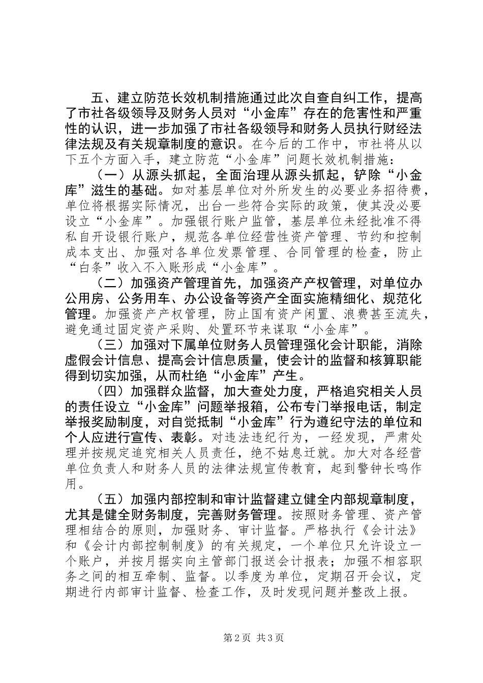 XX年供销社小金库专项治理工作总结_第2页
