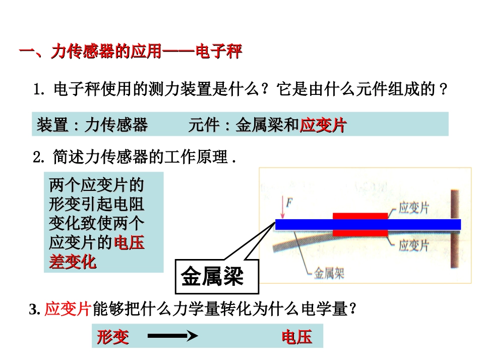 物理：6.2《传感器的应用(一)》_第3页