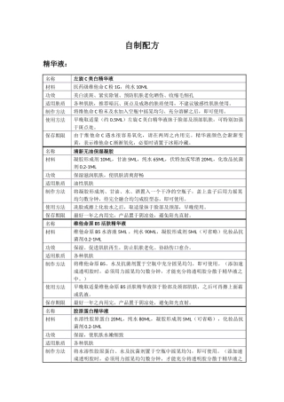 牛尔diy美容配方汇总