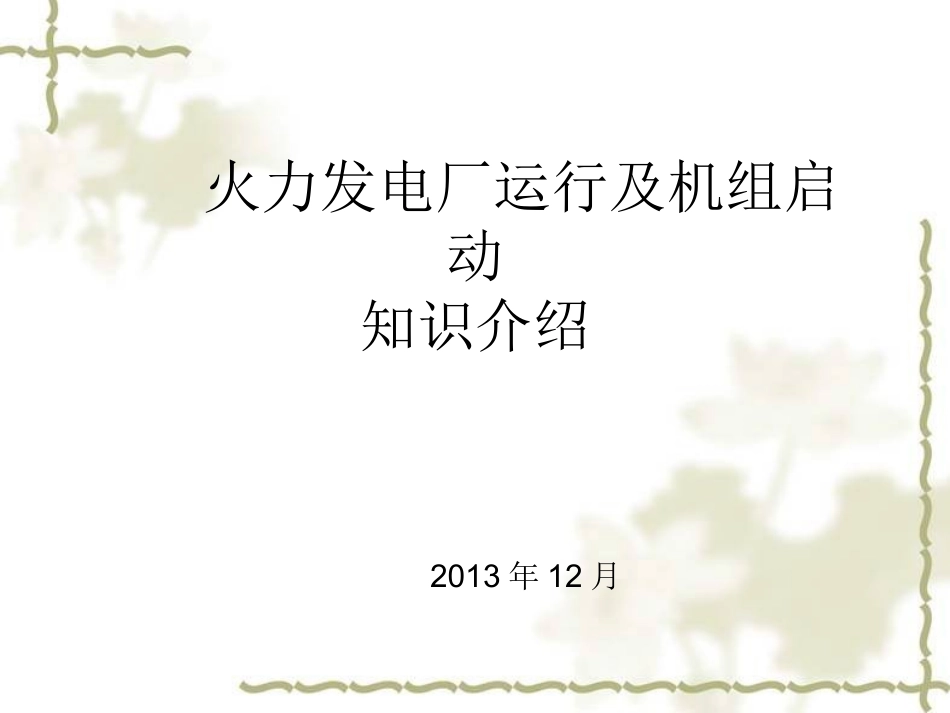 火力发电厂运行及机组启动介绍_第1页