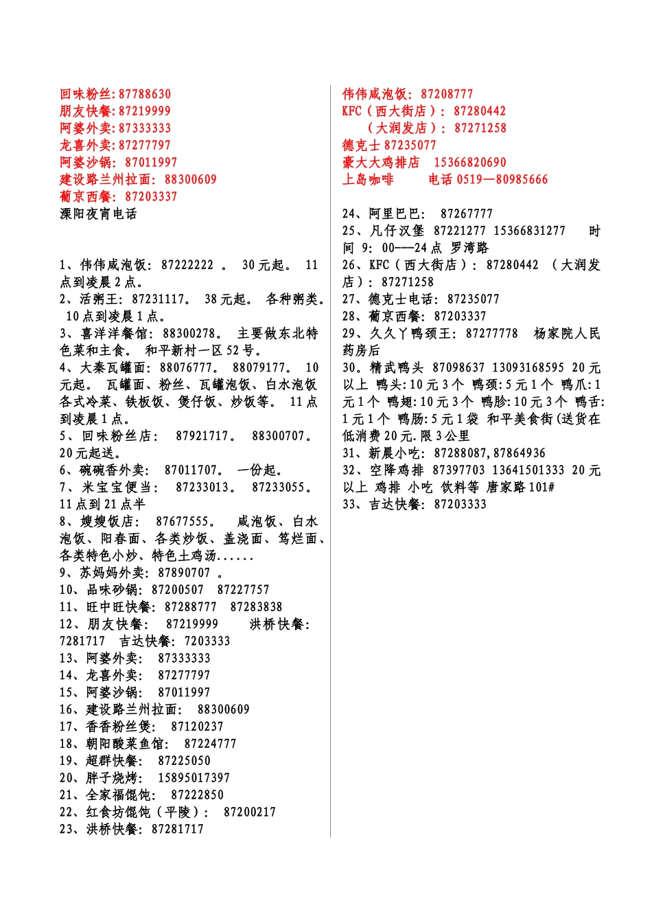溧阳外卖用餐热线_第2页