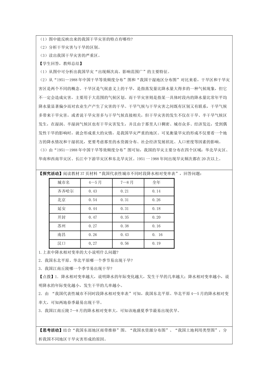 湖南省隆回县万和实验学校 高中地理湘教版选修五教案 2.2 我国的干旱、洪涝、寒潮与台风_第3页