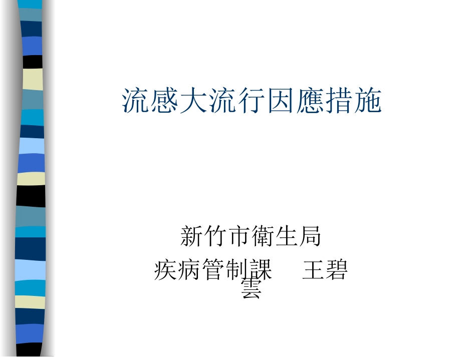 流感大流行因应措施新竹市卫生局_第1页