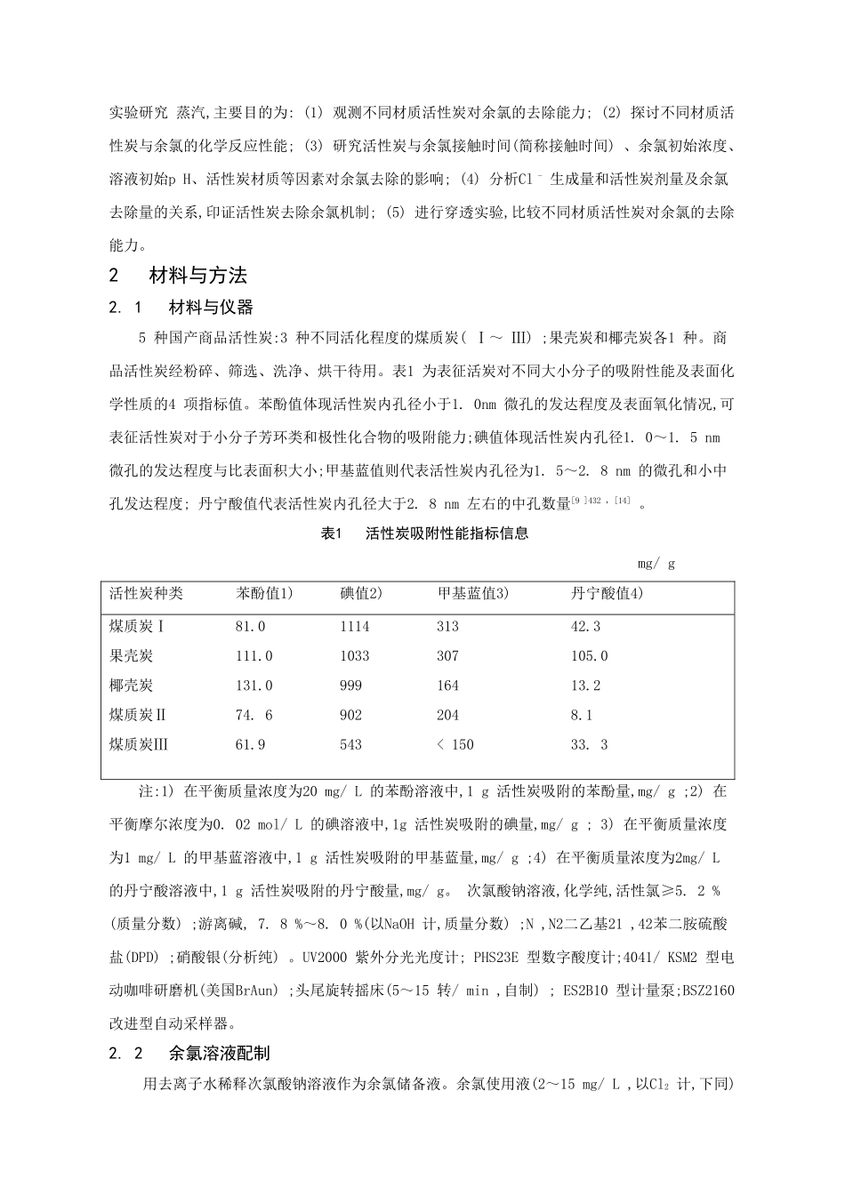 活性炭去除水中余氯的分析(宋伟)_第3页