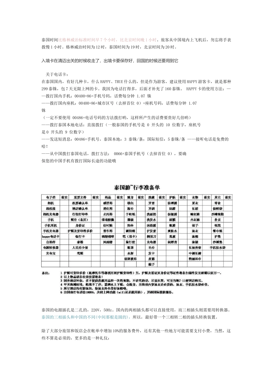 泰国旅游准备资料_第2页