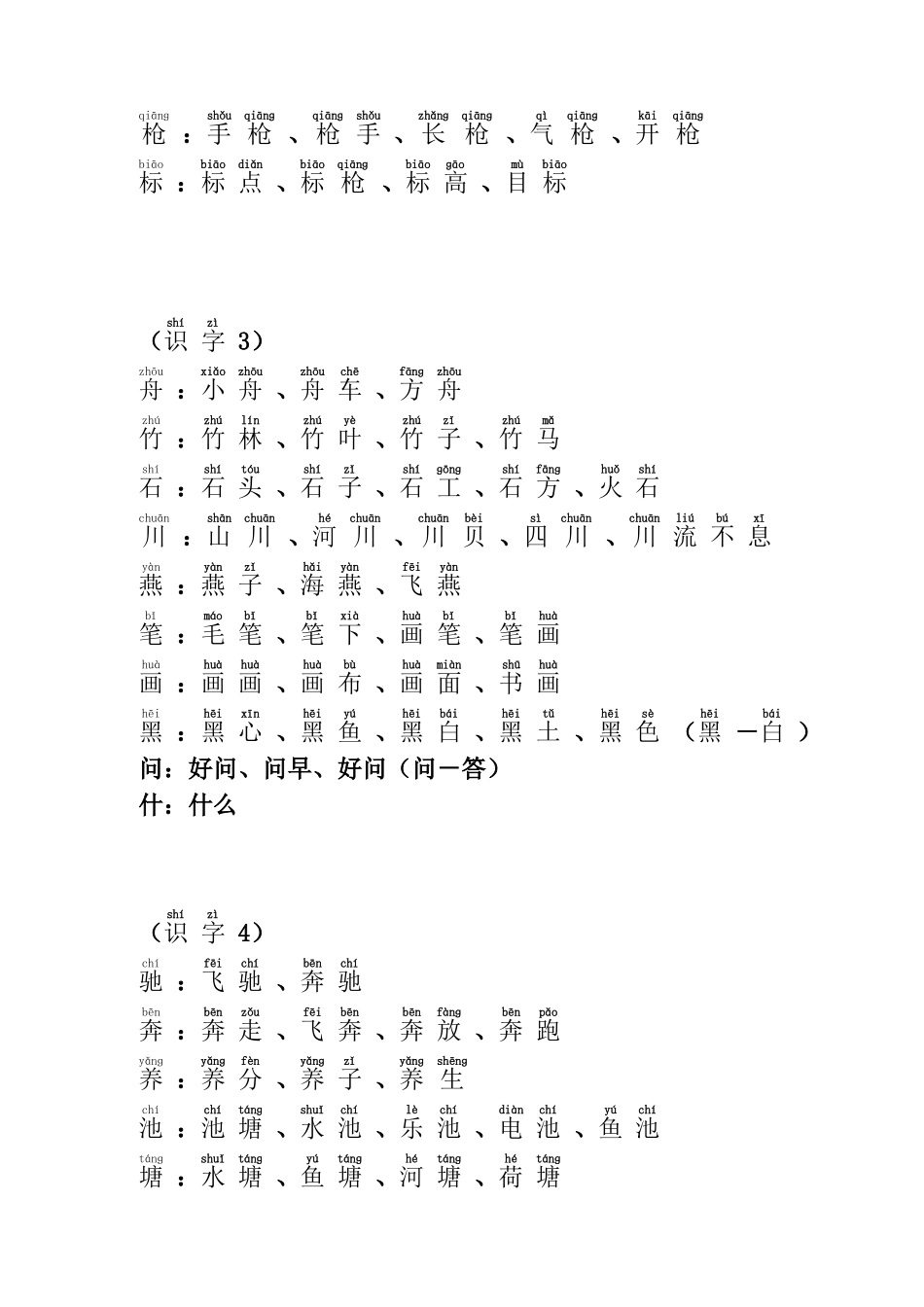 注音版_苏教版小学一年级语文下册生字表组词表[1]_第2页