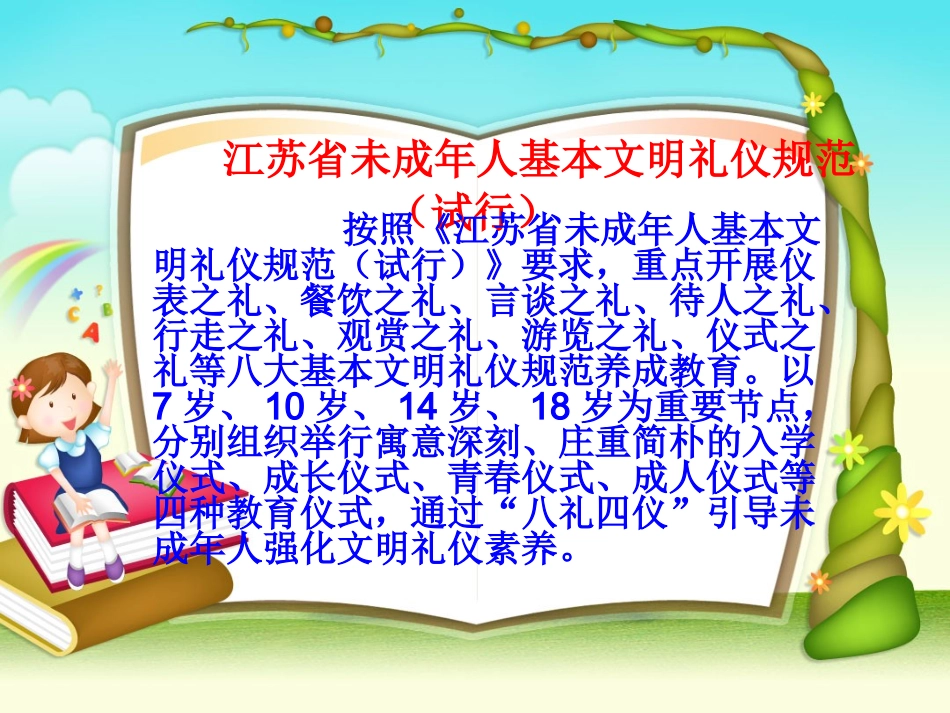 江苏省未成年人基本文明礼仪规范 4_第2页