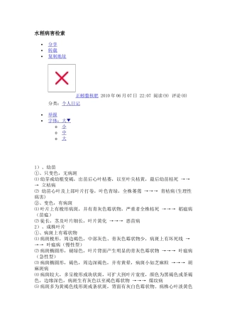 水稻病害检索
