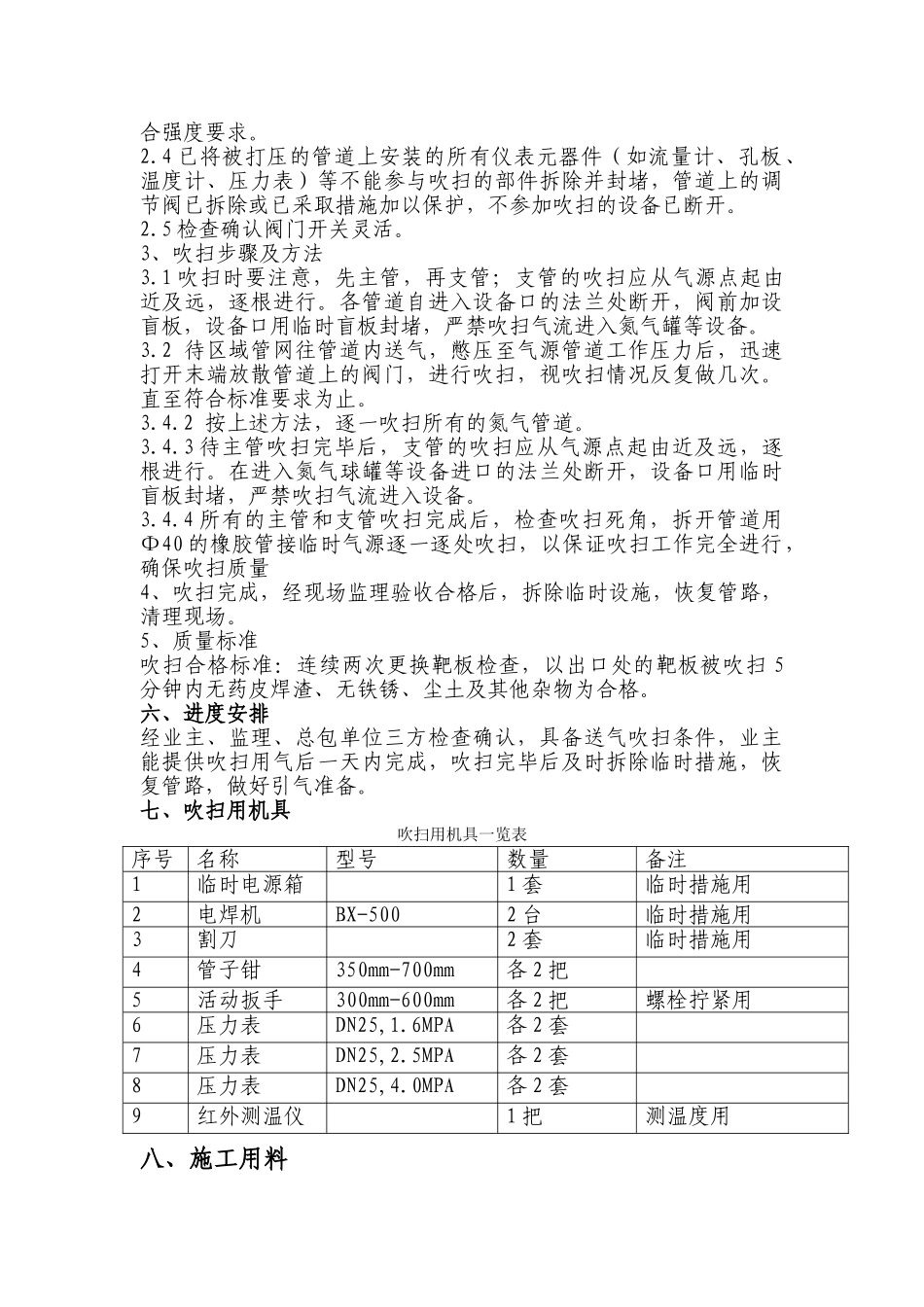 氮气管道试压及吹扫施工方案_第3页