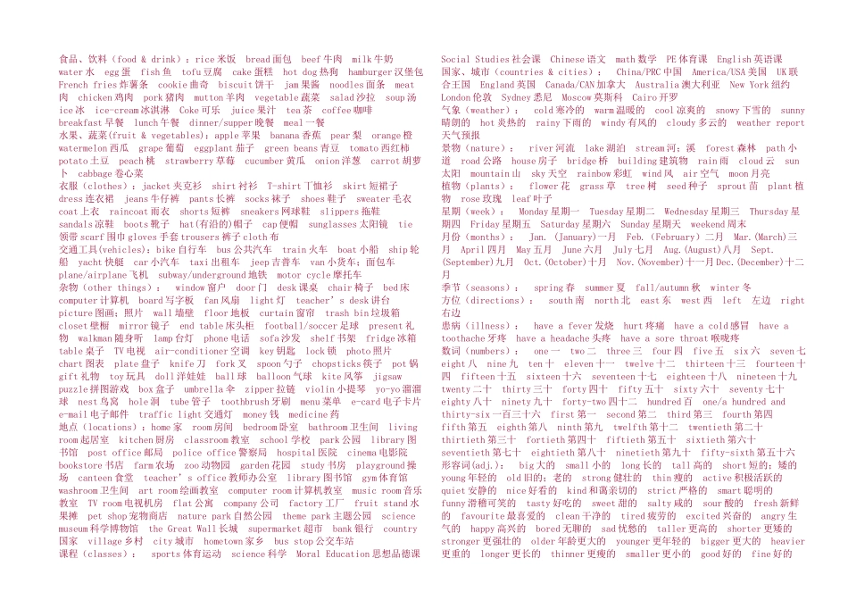 毕业总复习资料-PEP小学英语六年级2_第3页