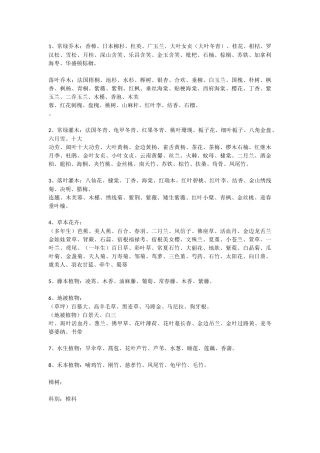 武汉常用植物大全 有详细分类