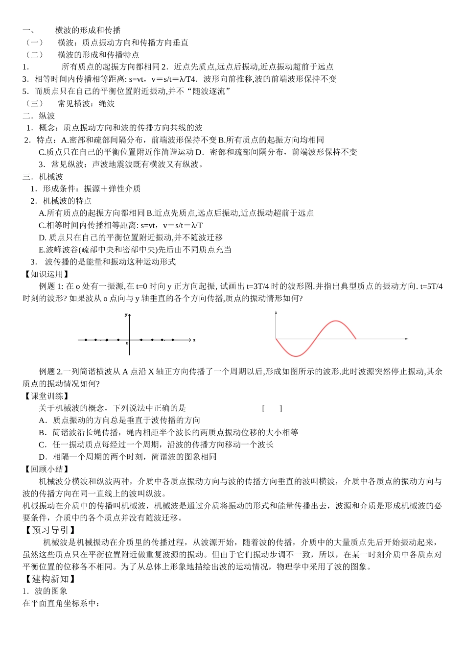 横波的形成和传播_第1页