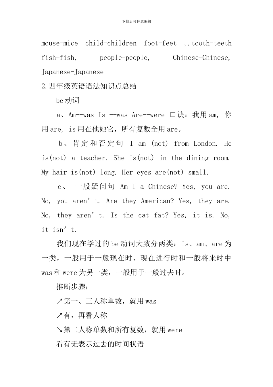 四年级英语语法知识点总结_第2页